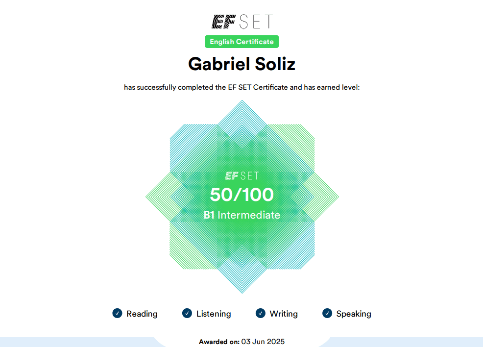 Certificación de inglés B1