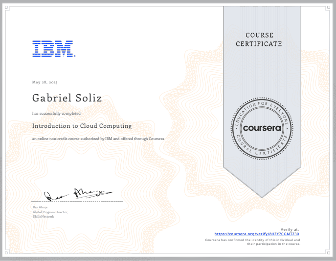 Certificación de Introducción a la Computación en la Nube