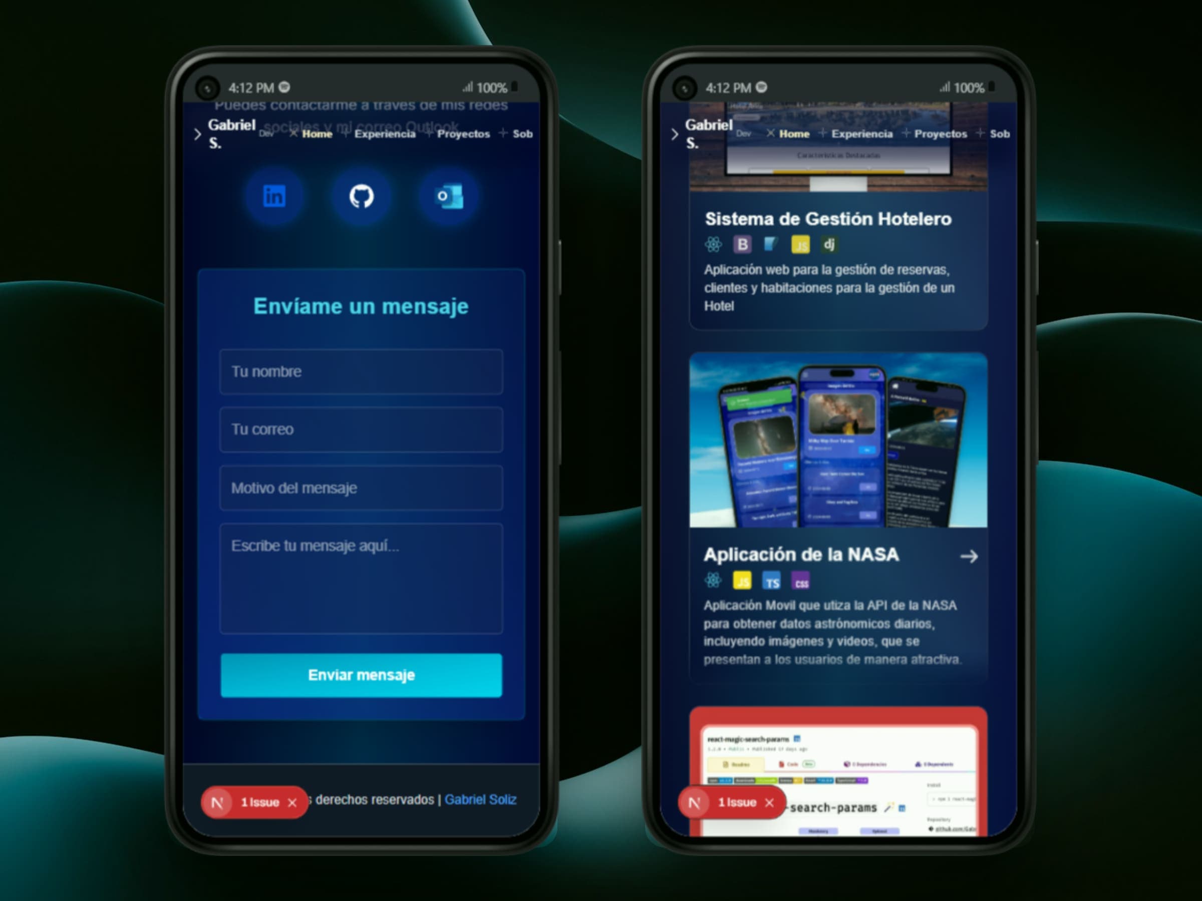 Contact and projects view